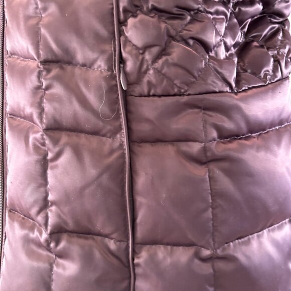 Laundry by Shelli Segal Plum Puffer Coat with Detachable Faux Fur Collar XS - Picture 6 of 10